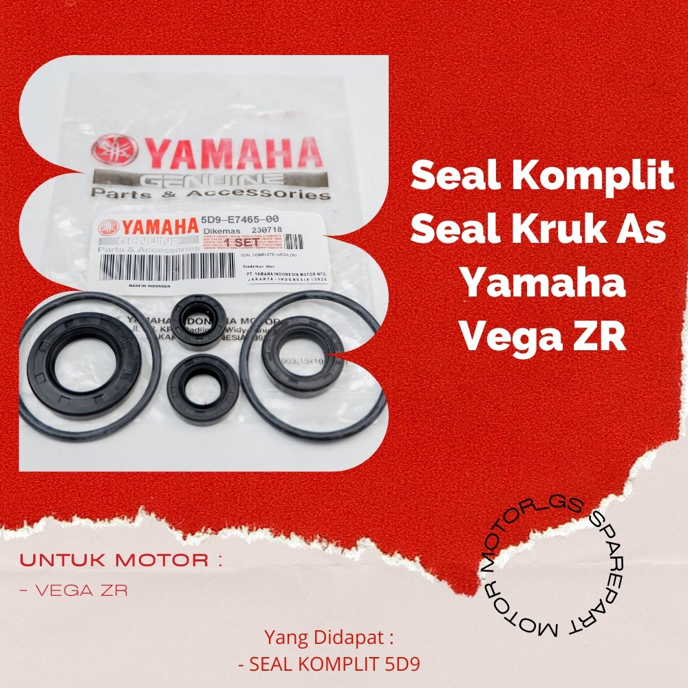 ori Seal Komplit Yamaha Vega ZR / Seal Gear Sil Selahan Sil Overan Oring Tutup Klep Yamaha Vega ZR -