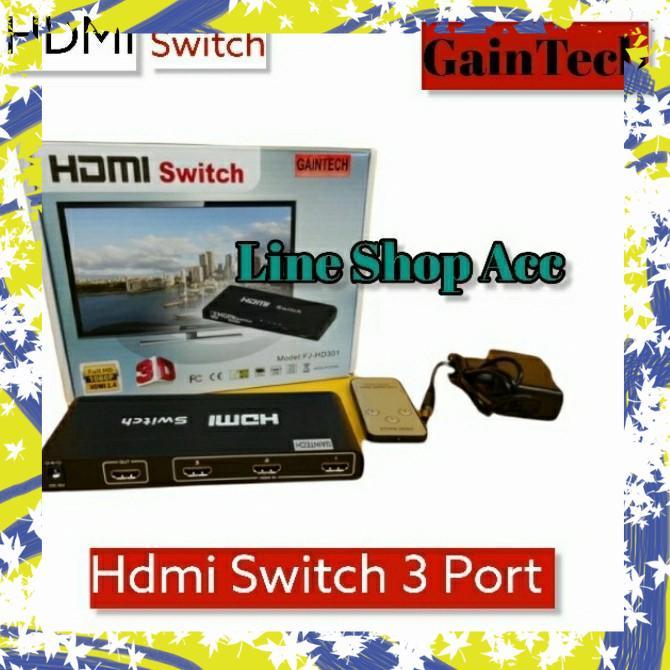 Hdmi Switch 5 Port Gaintech Adaptor - 3 Port