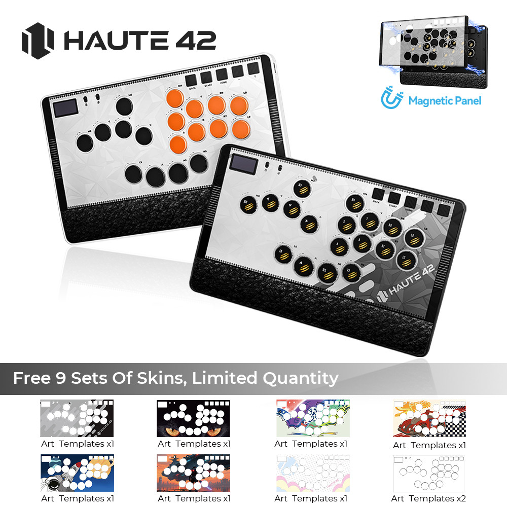Haute42 Magnetic C-AT Leverless Fightstick Hitbox Controller For PC/PS4/PS5 Stickless Arcade Stick L