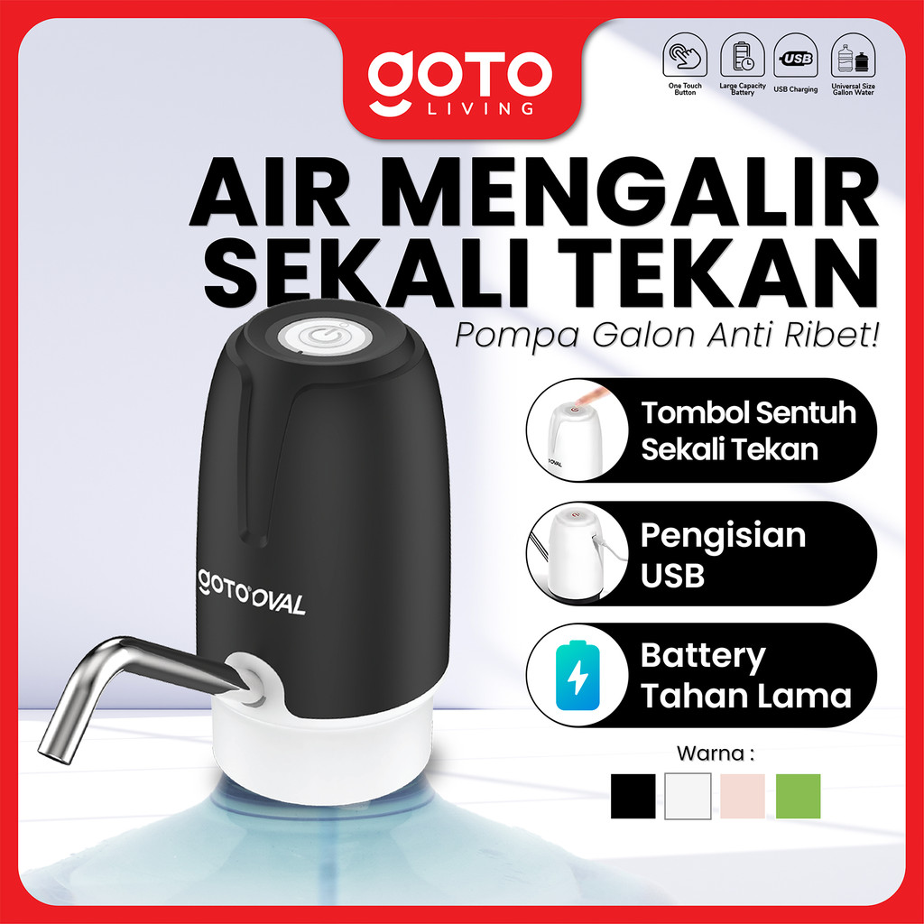 Goto Oval Gallon Pump Pompa Galon Elektrik Dispenser Air Minum USB