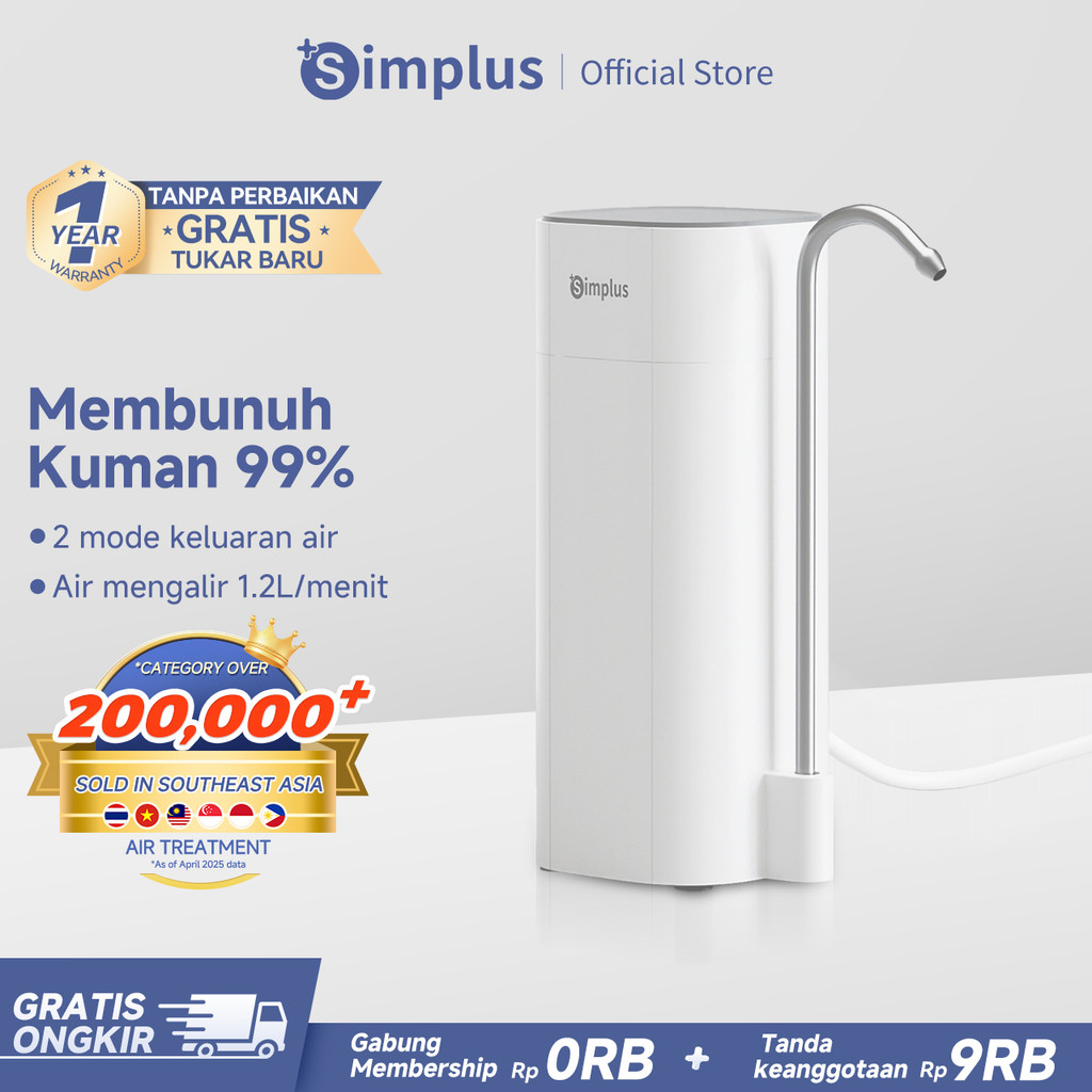 Simplus Saringan Air Keran Penjernih Air Rumah Keran Dapur Penyaring Air Water Purifier Air Minum