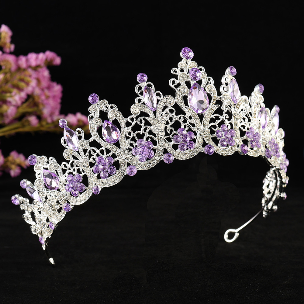 Upscale Crystal Gem Crown ornaments Fashionable Noble Banquet Wedng Women's hair accessories