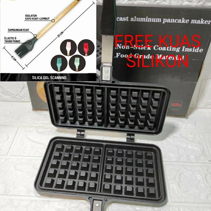 Cookmaster waffle maker cetakan kue wafel persegi croffles croissant