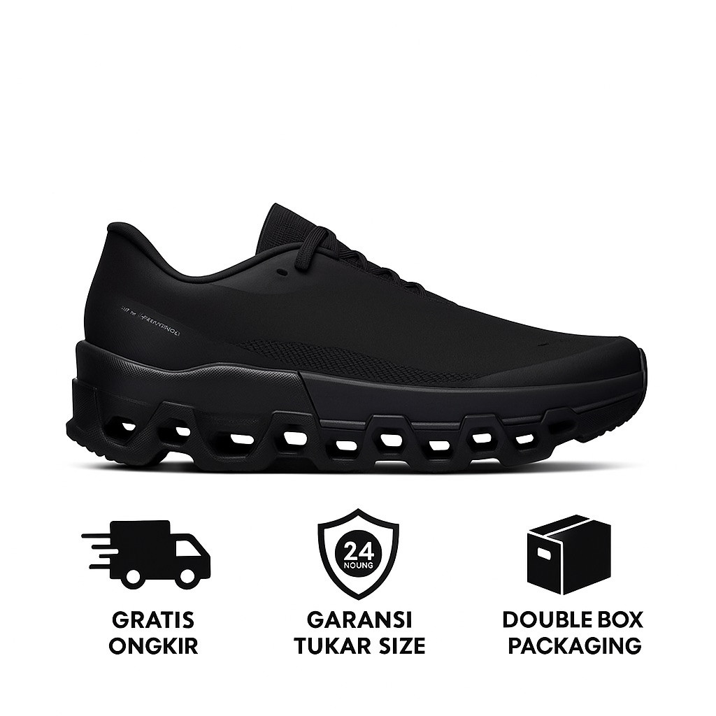 SEPATU ON RUNNING X POST ARCHIVE FACTION CLOUDMONSTER 2 BLACK MAGNET