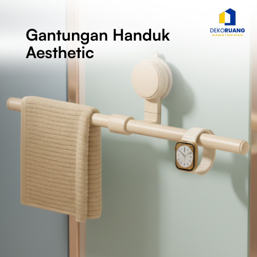 Gantungan Handuk Tempel Dinding Rak Handuk Estetik Kamar Mandi Tempat Handuk Minimalis