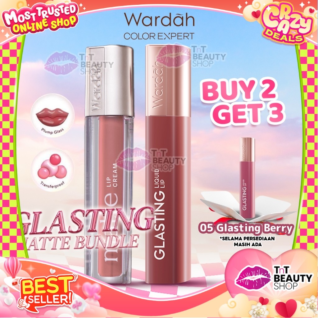 [BUNDLING] Wardah Glasting Liquid Lip - PAKET Ombre - TnT Beauty Shop