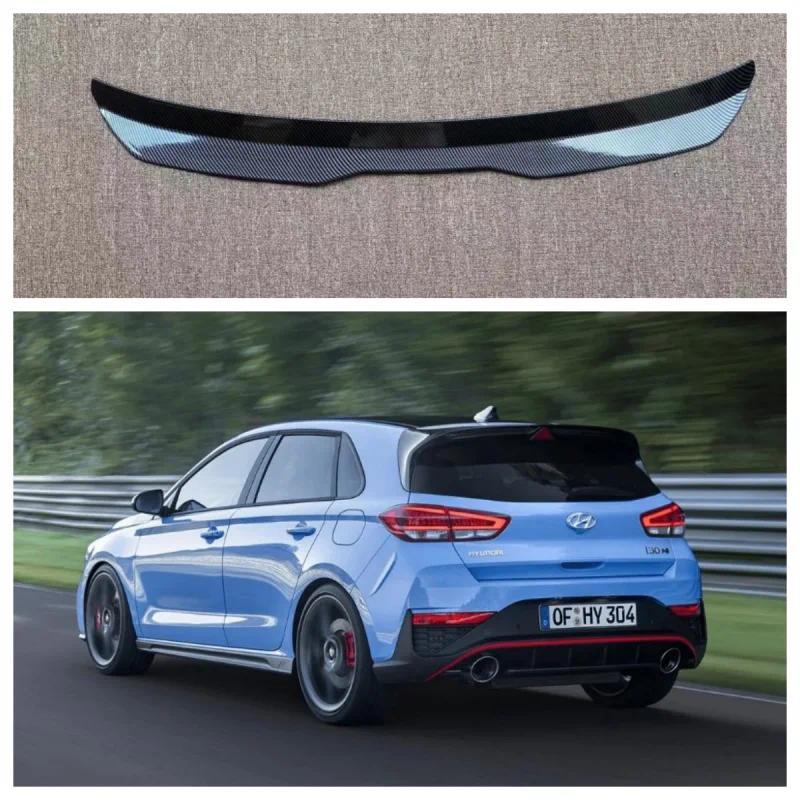 2021+ For Hyundai I30 I20 Roof Spoiler High Quality ABS Carbon Look ABS Material Car Rear Wing Spoil