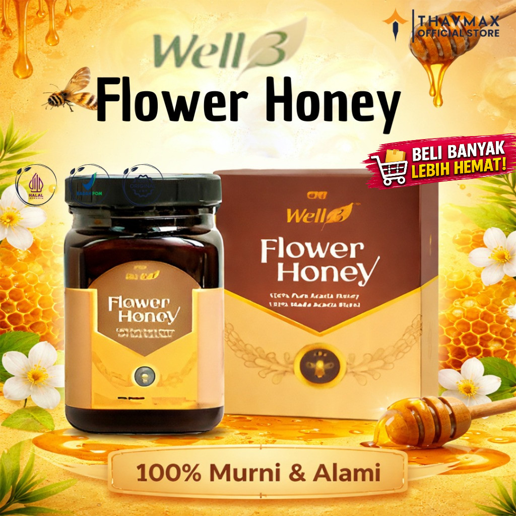 CNI Well 3 Flower Honey Madu Murni Akasia 500gram PRODUK ORIGINAL dari CNI