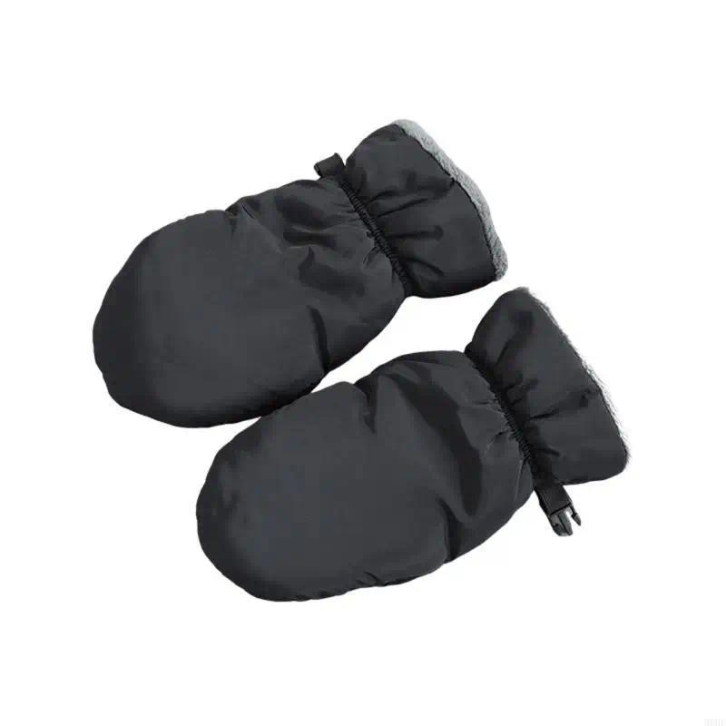 Pram Gloves, Waterproof Pram Hand Muff Black Pram Gloves for Strollers 69HE