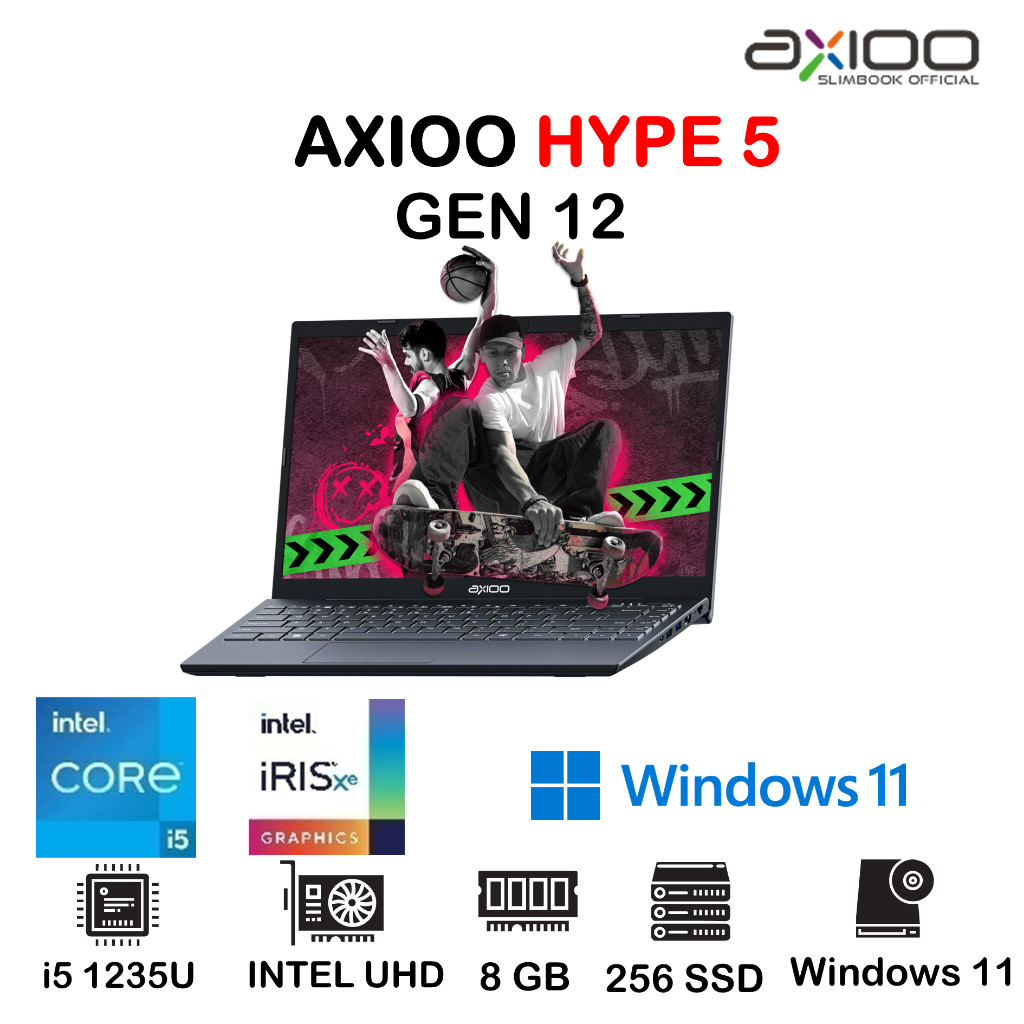LAPTOP AXIOO MYBOOK HYPE 5  i5 1235U 8GB 256GB Windows 11