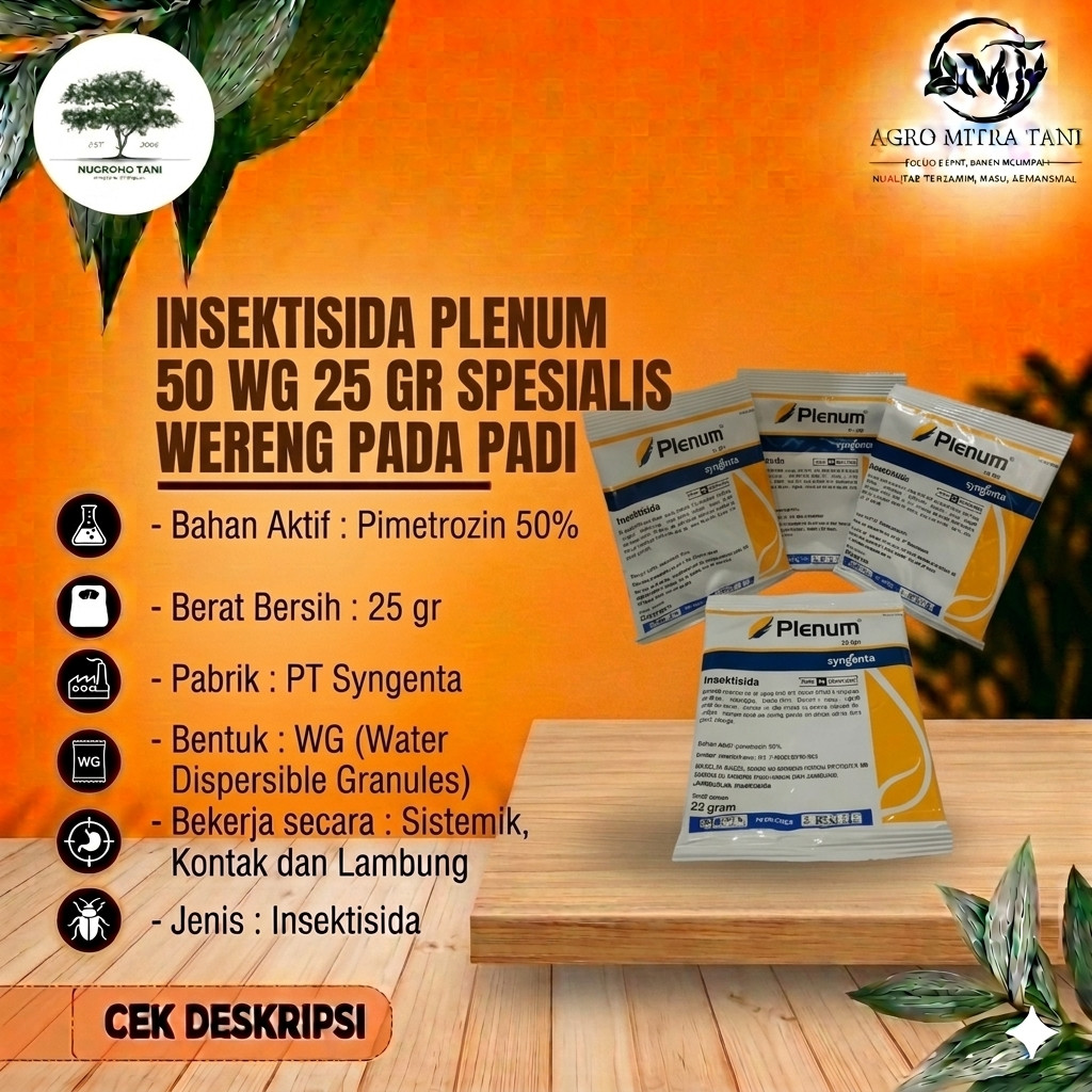 INSEKTISIDA PLENUM 50 WG 25 GR SPESIALIS WERENG PADA PADI