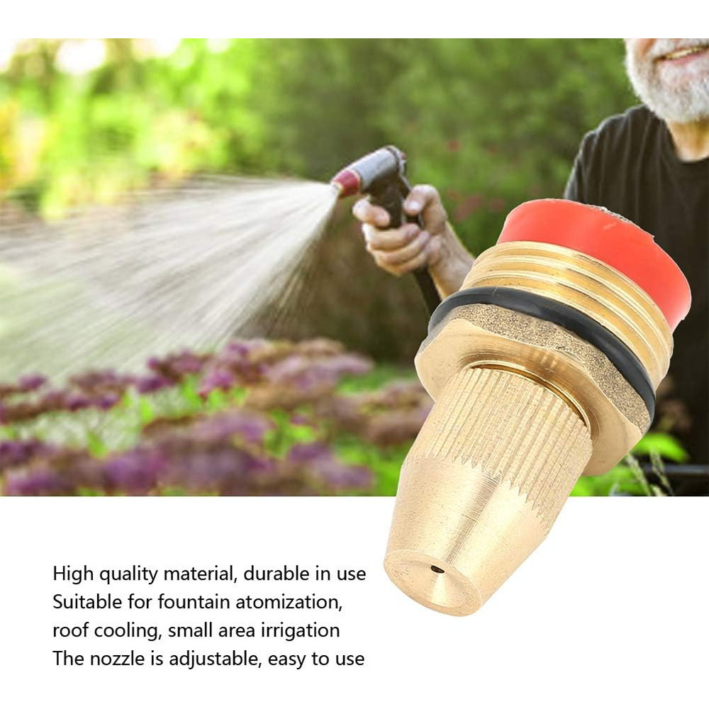DRIP IRIGASI TAMAN WATER MIST SPRINKLER NOZZLE BRASS 1/2 INCH - KEPALA SEMPROTAN AIR KUNINGAN KABUT 