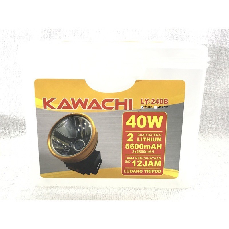 Senter Kepala Kawachi 40 Watt LY-240B Baterai LIthium