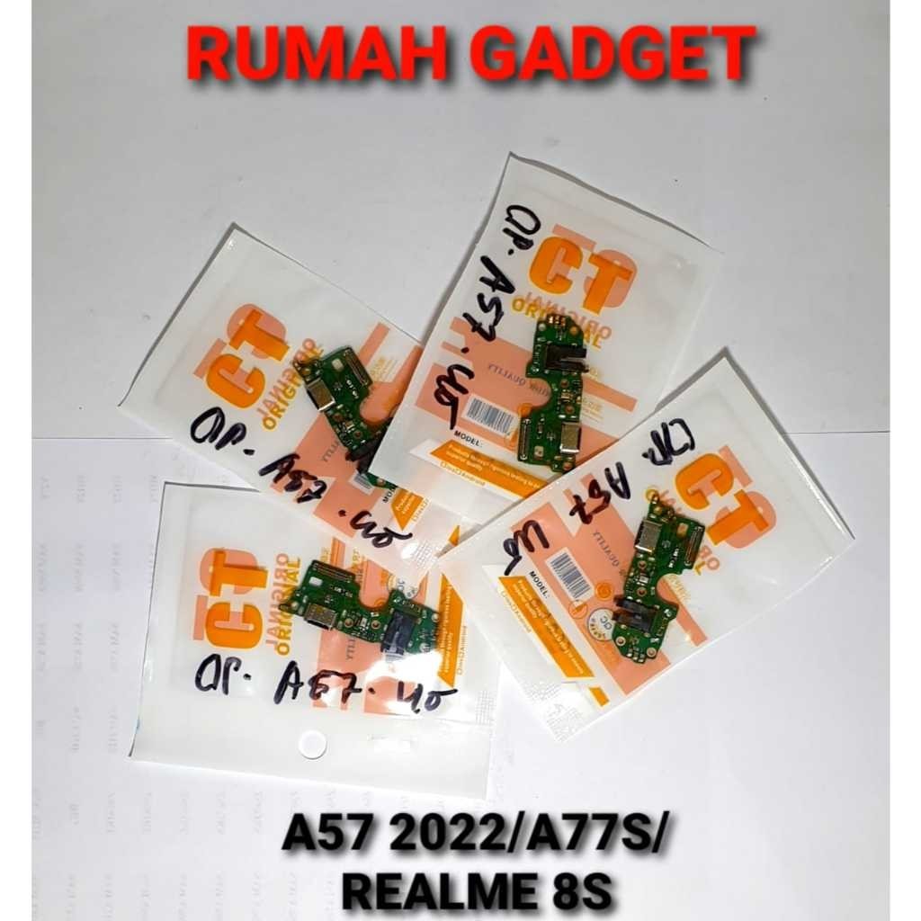 BERGARANSI flexible konektor cas papan cas connector charger Oppo a57 2022 / Oppo A77s + IC
