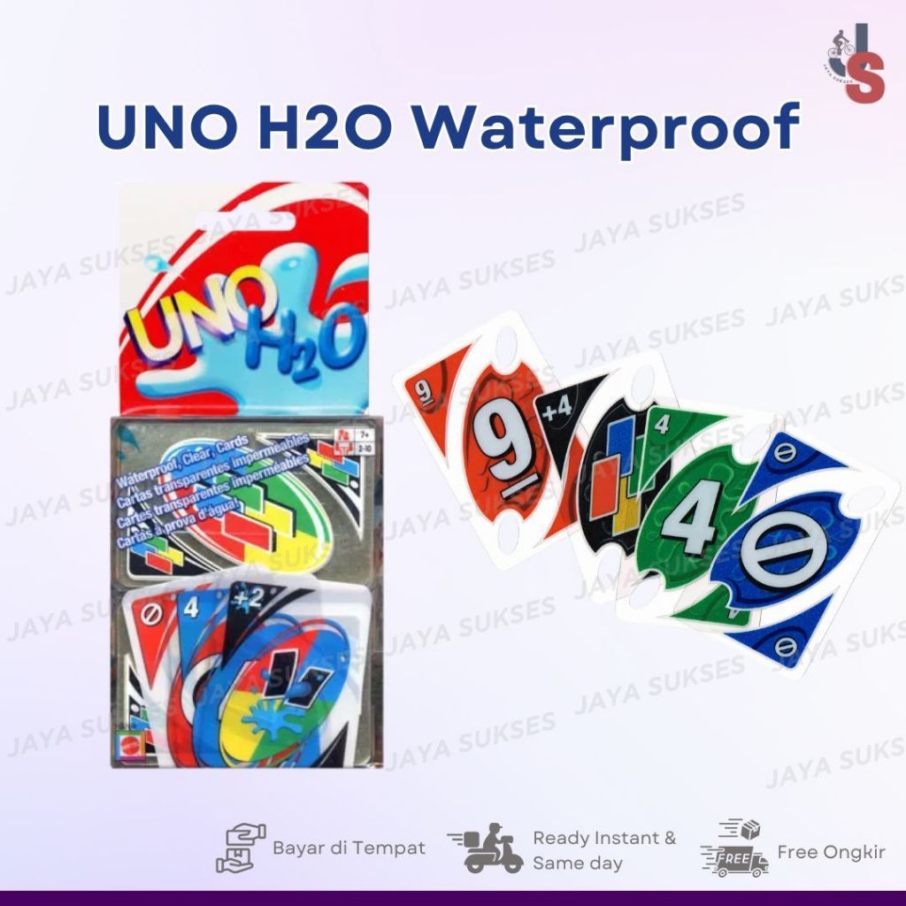 [DISTRIBUTOR] TERMURAH UN0 Card H2O kartu uno tahan air plastik anti air anti sobek waterproof MAINA