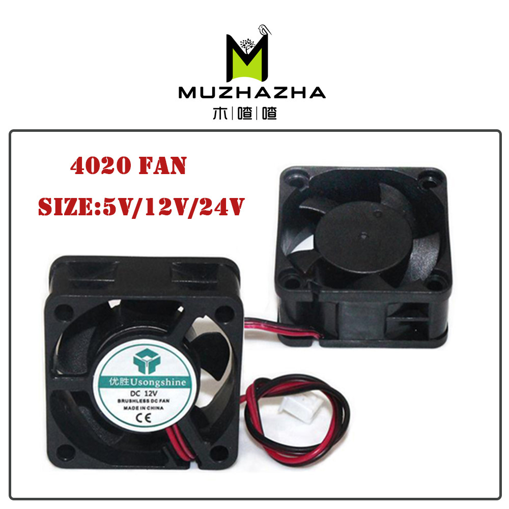 4020 5V 12V 24V DC Computer CPU Cooler Mini Cooling Fan 40MM 40x40x20mm Small Exhaust Fan for 3D Pri