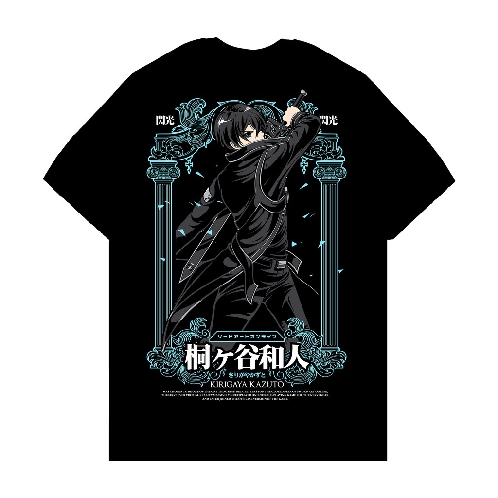 Kaos Unisex KIZARU Kaos Anime Sword Art Online KIRITO