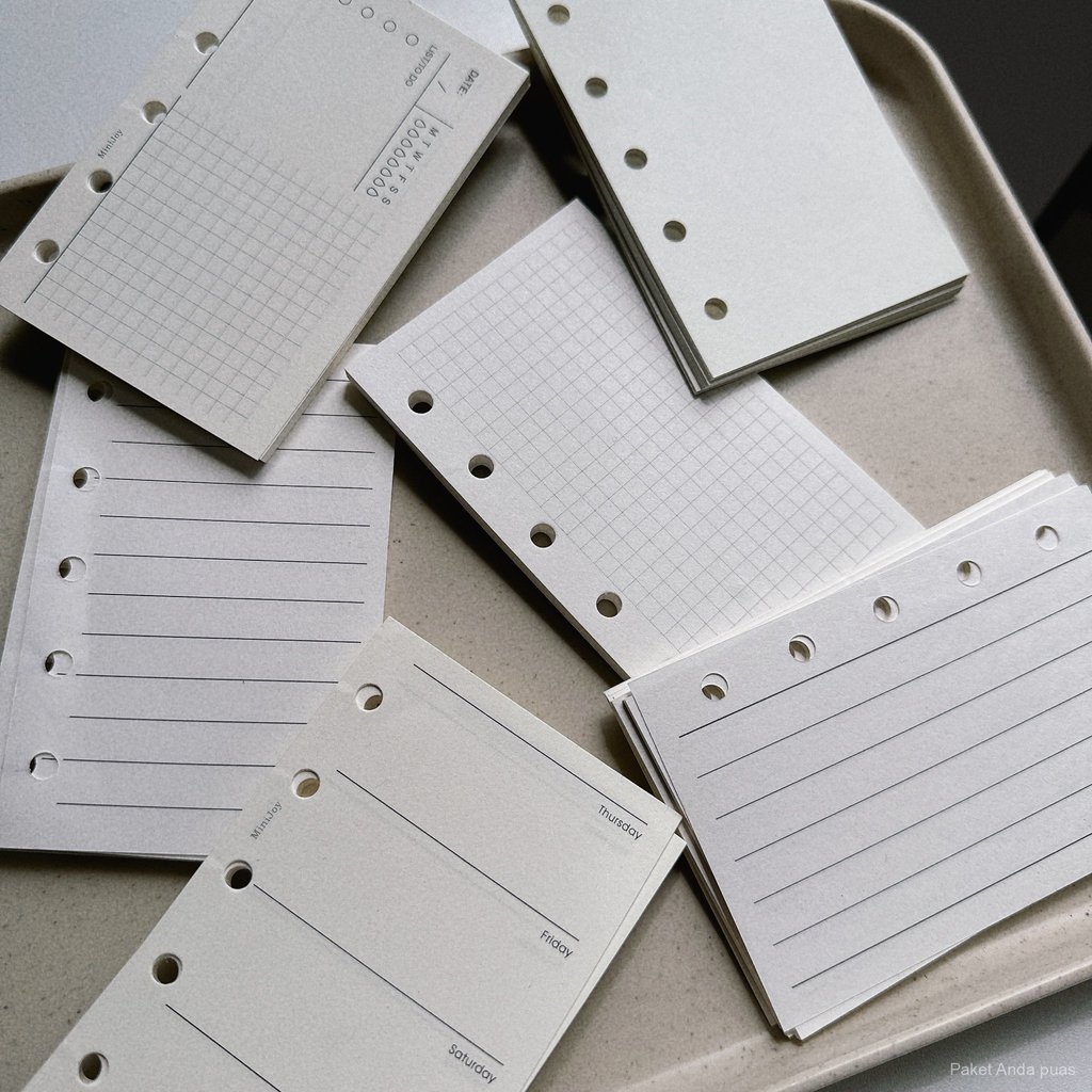 M5Handbook Inner Pages5Hole A8Loose-leaf Notebook Weekly Planner Lined Notebook Inner Pages