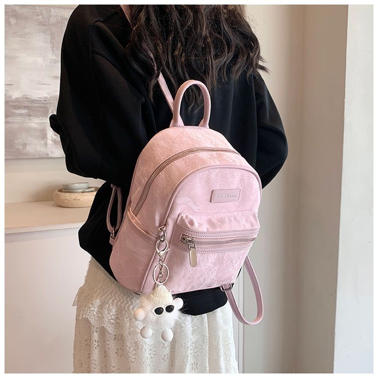 Tas Ranse Kecil Kulit Wanita Sintetis Lucu Tas Ransel Sekolah Wanita Tas Pink Tas Ransel Mini Y2k Ta