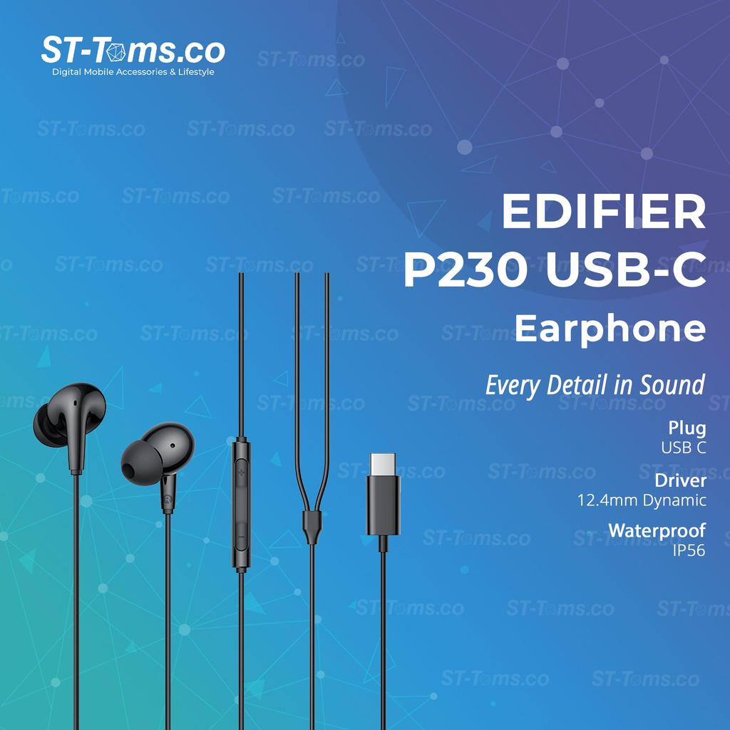 Edifier P230 USB-C / P 230 USB C Wired Earbuds with Remote and Mic