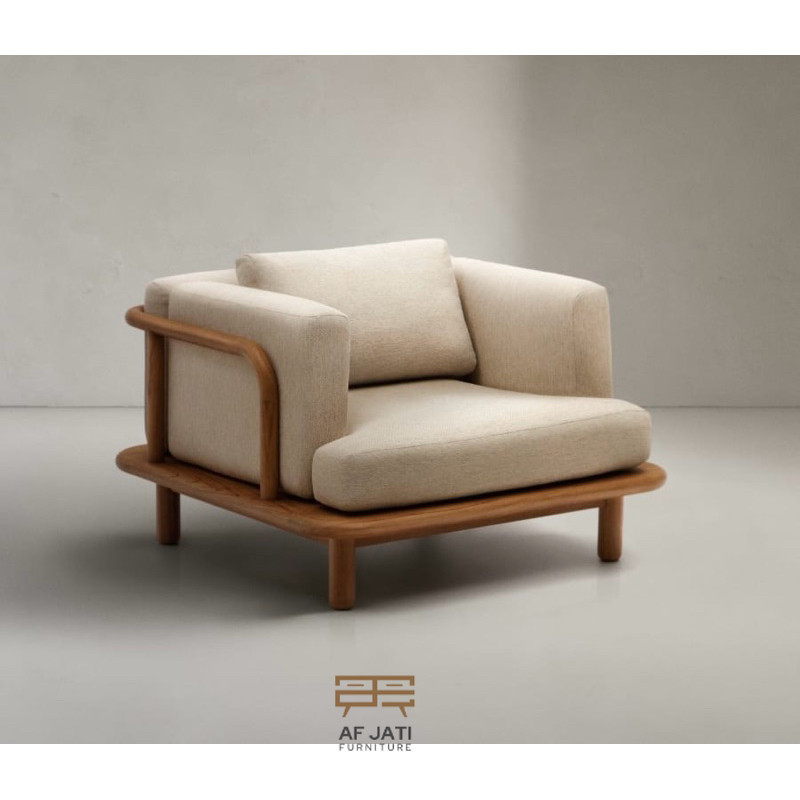 Sofa Minimalis Single Kayu Jati