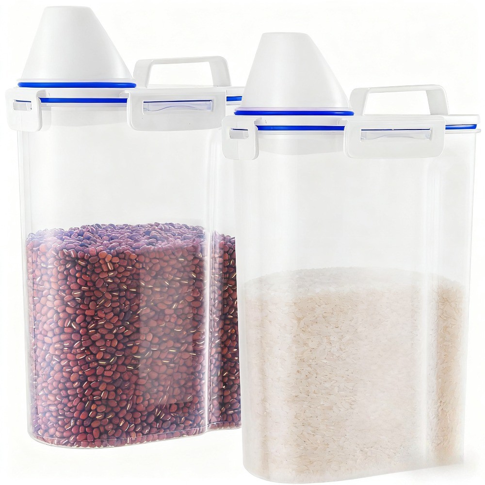 Rice spenser Rice Storage Container with Measuring Cup for Cereal Grain Sugar Oatmeal Flour Storage 