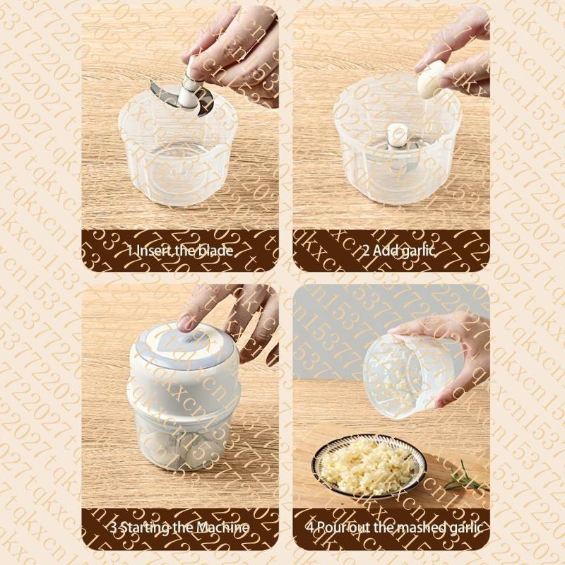 USB Powered Garlic Crusher 250ML Chopper for Onions Easy Operate Wireless Vegetable Mincer Cutter 87