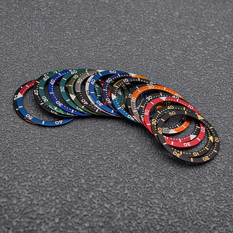 Mod 39mm*32mm Flat Aluminium Watch Bezel Insert Ring Fits SKX007 SKX009 SKX011 SKX171 SRPD Seamaster