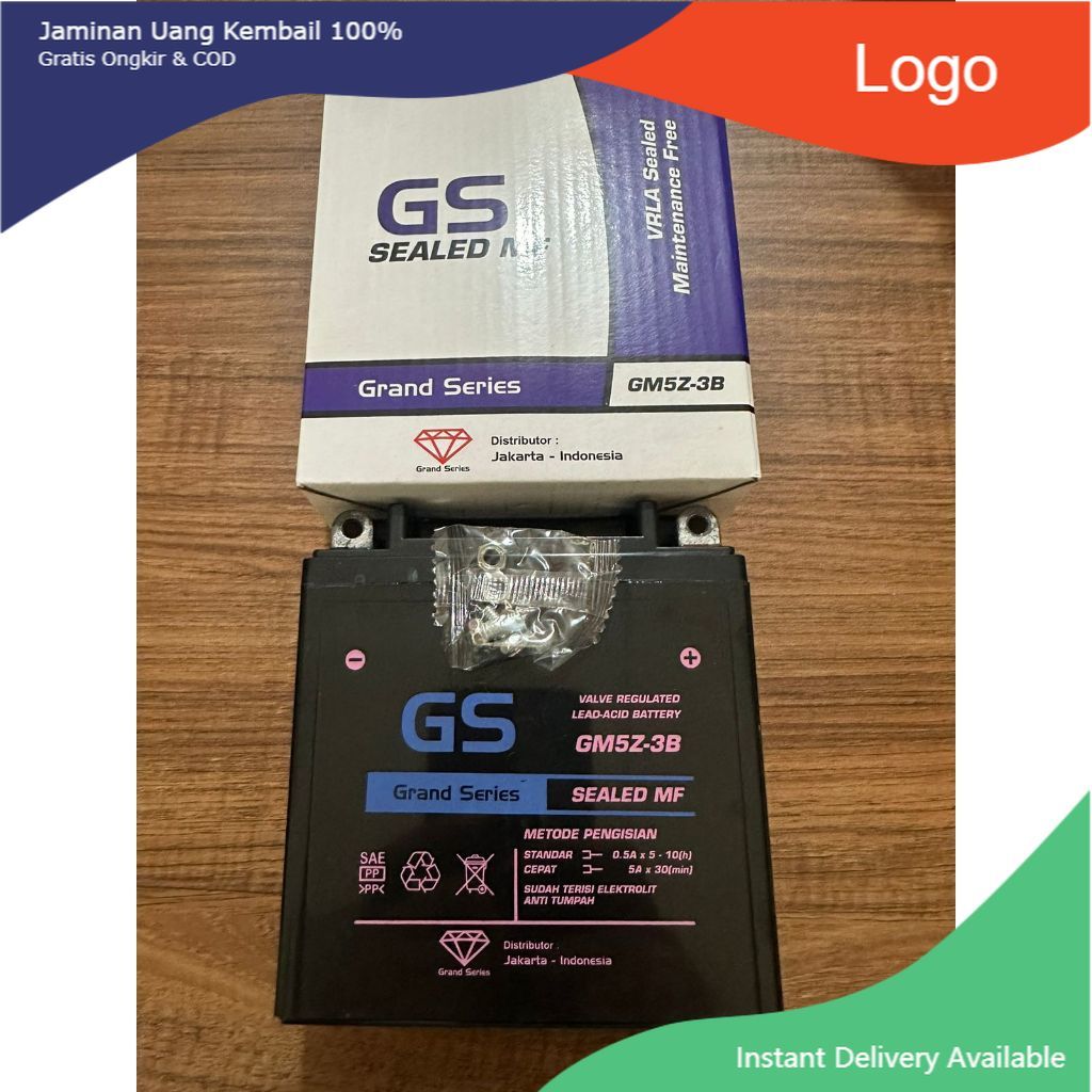 GS Aki Motor GM5Z - 3B Battery 12V 5AH 10HR Motor