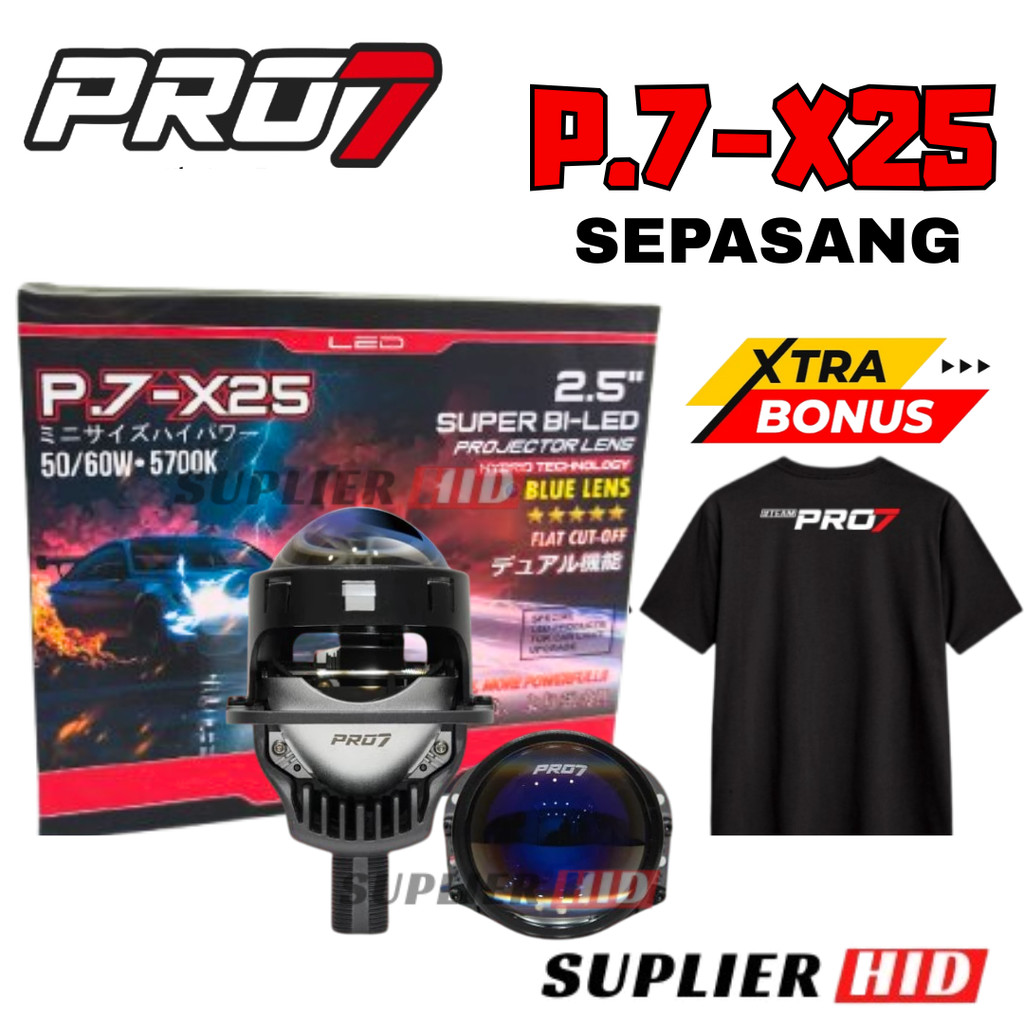 [EXTRA BONUS KAOS] Lampu Biled Projector Headlamp Pro7 PRO 7 P7X25 P.7-X25 P7-X25 P.7X25 P7 X25 50 6
