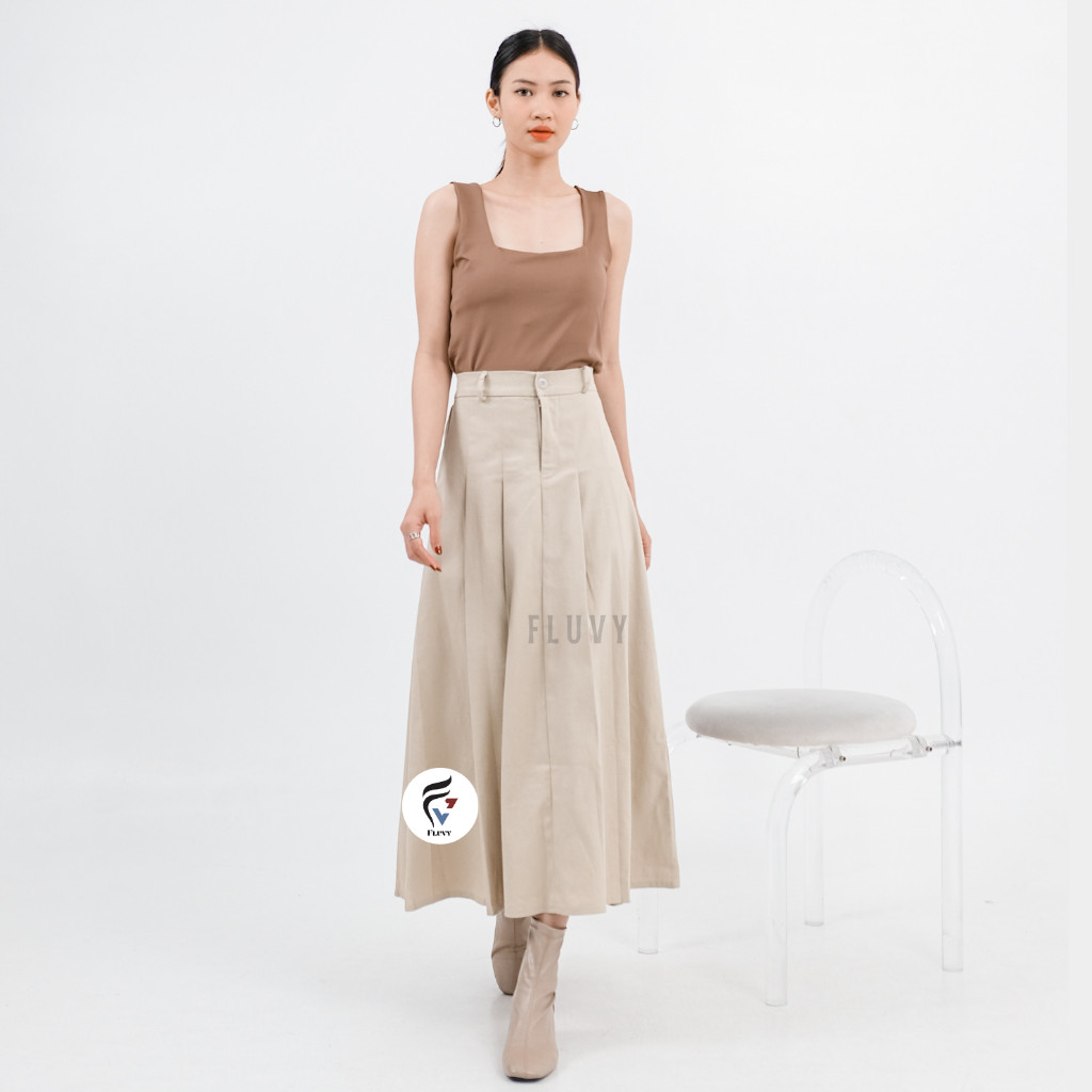 Rok Wanita Panjang Koruo  Molina Skirt - Rok Wanitan Panjang - Rok Kerja Wanita - Rok Anti Kusut Ker
