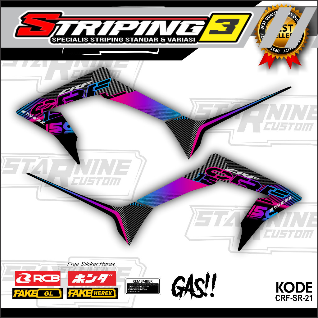Striping New Crf 150l Striping Ori Variasi Crf Stiker Crf Minimalis
