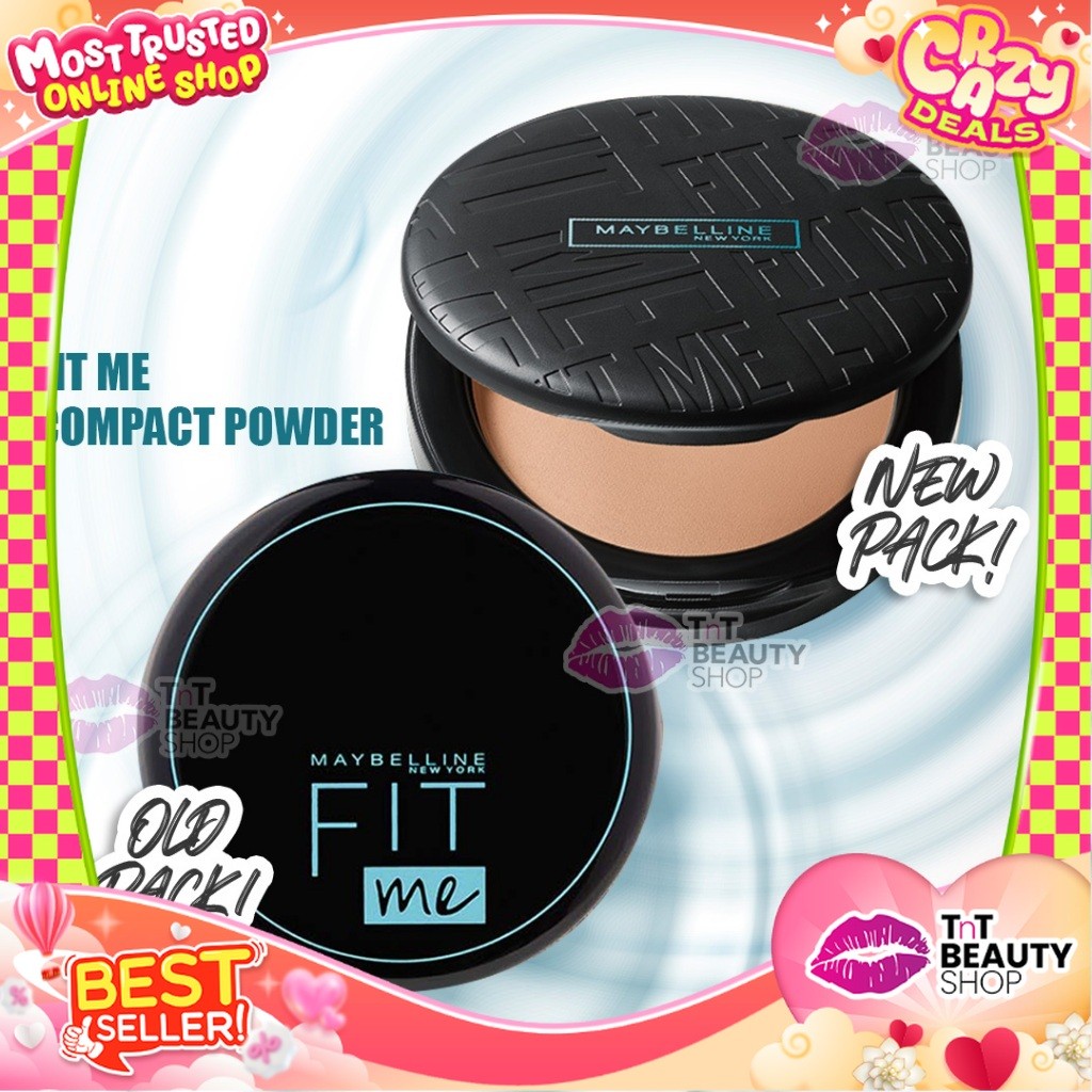 Maybelline Fit Me Matte + Poreless Compact Powder SPF 32PA+++ Bedak Padat| Tnt Beauty Shop