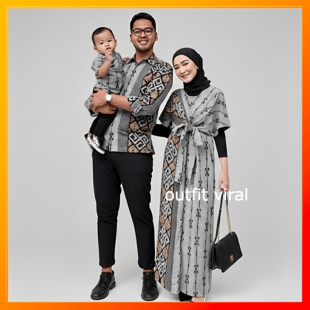 SET COUPLE KONDANGAN RAISA SERIES - BATIK TENUN WANITA - TENUN COUPLE - DRESS TENUN WANITA