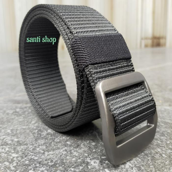 IKAT PINGGANG PRIA CANVAS NYLON PREMIUM - Hitam