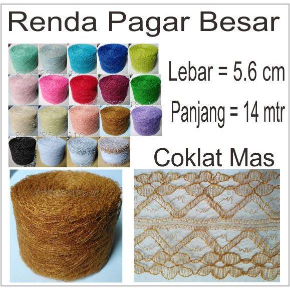 Renda Air Renda Pagar Besar - List Emas