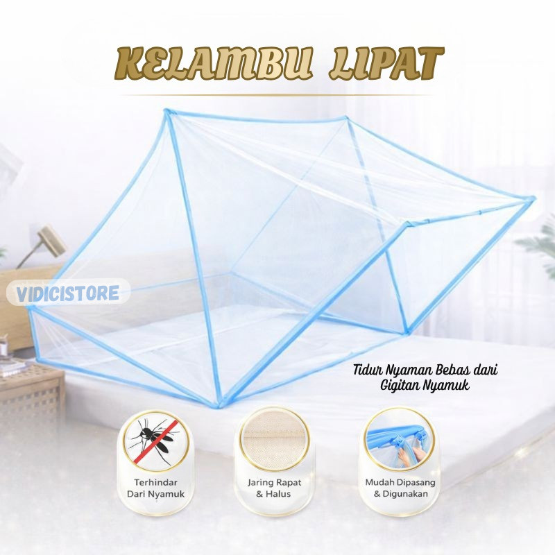 Kelambu Tidur/Kelambu Tenda Lipat/Anti Nyamuk Kelambu Lipat Tidur Portable Kelambu Kotak