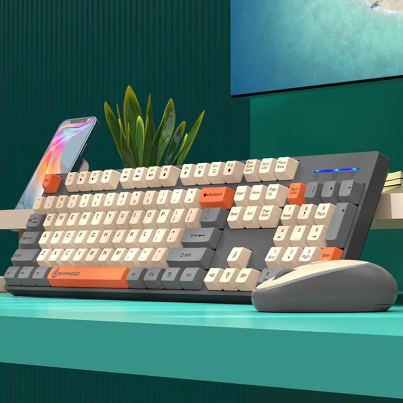 Shipadoo Wireless Keyboard And Mouse Combo,Magic Girl Ergonomics Design Gaming Keyboard Set For Lapt