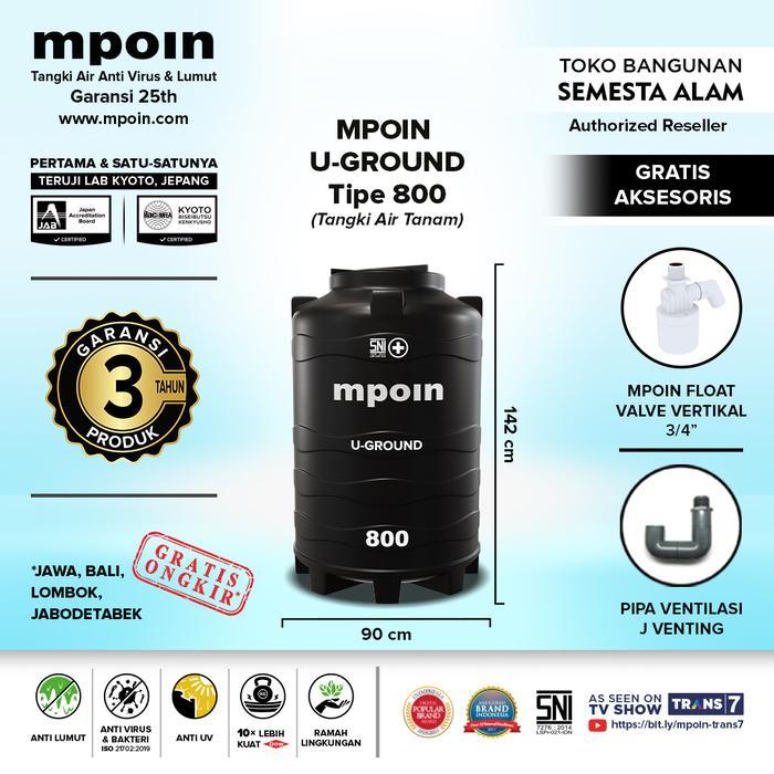 Tangki Toren Tandon Air MPOIN 800 liter Underground Tanam