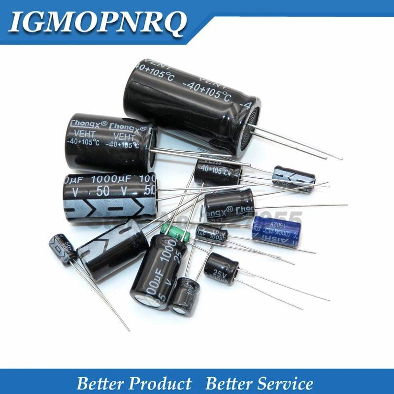10PCS Electrolytic capacitor 50V2200UF 16*25 450V47UF 16*25 16V1500UF 10*20 35V1000UF 13*21 400V6.8U