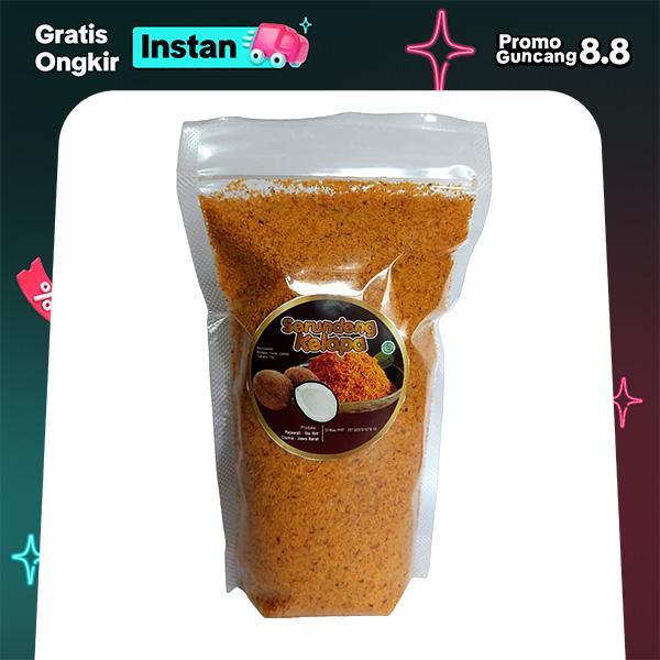 Serundeng Kelapa 250gr Rajawali Ibu ILOH Halal Gurih Cemilan Food Snack Pedas