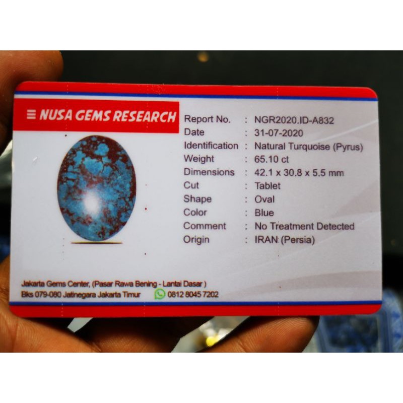 Batu natural pirus persia jumbo