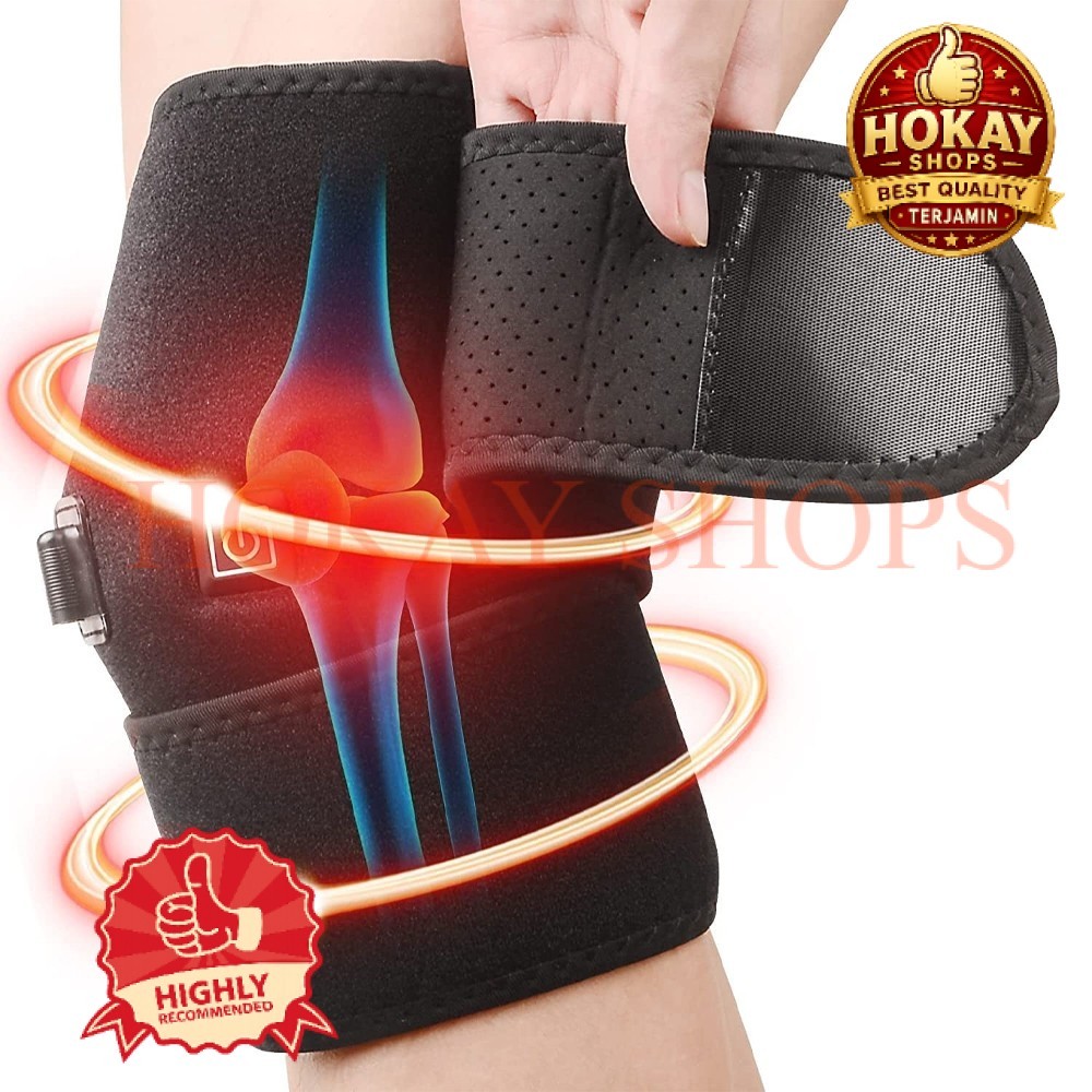 Alat Terapi Sendi Lutut Kaki Pelindung Lutut Heating  Compress Kompres Therapy Knee Support Terapi L