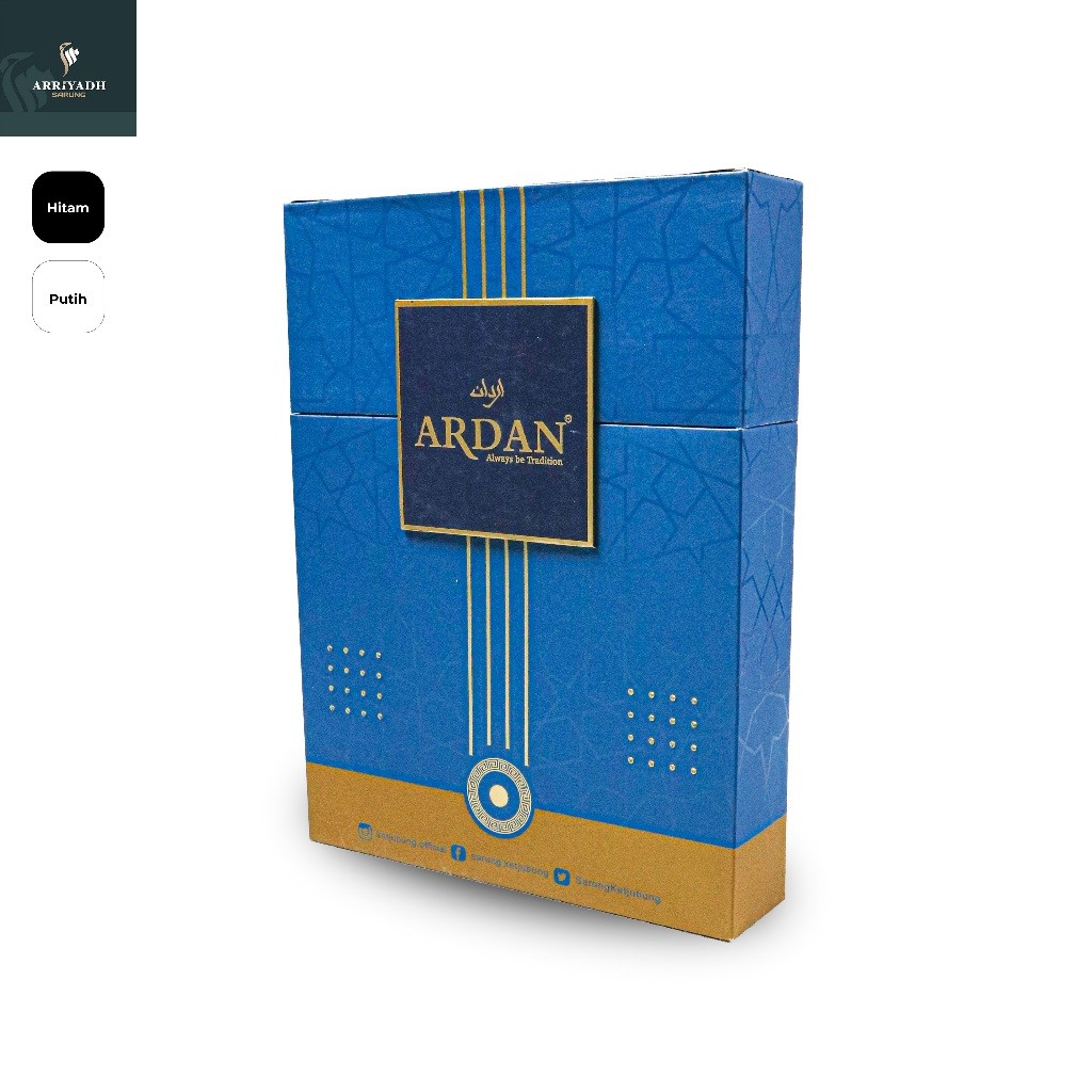 BIG SALLE Sarung Ardan Motif SJL Hitam Putih Songket Jaquard Luxury