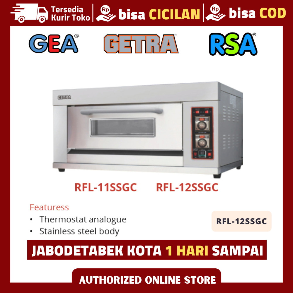 OVEN GETRA 1 DECK 2 TRAY RFL 12SSGC PEMANGGANG ROTI KUE OVEN 1 DECK 2 TRAY