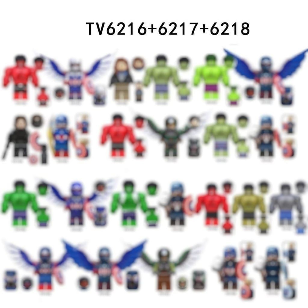 CIKASHOP Action Figure The Falcon Movie Hulk Captain America TV6216 TV6217 TV6218