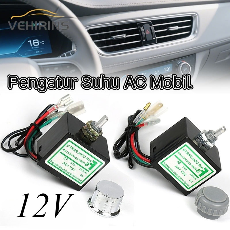 12V Thermistor Thermostat Elektrik AC Mobil /Conditioner Electronic Thermostat Switch /Pengatur Suhu