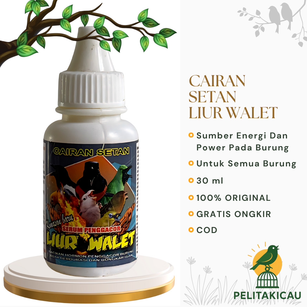Cairan Setan Liur Walet Suplemen Vitamin Penggacor burung