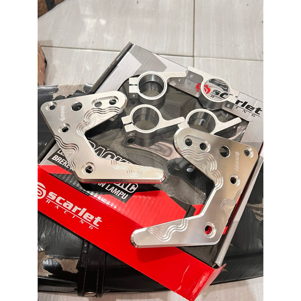 pangkon lampu braket breket lampu depan rx king new CNC scarlet as 30 dan 33 TERLARIS