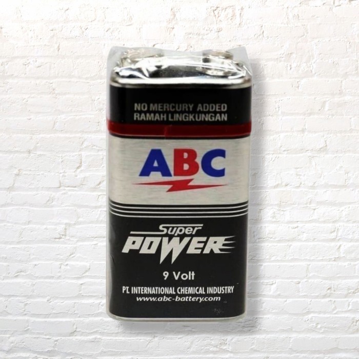 Baterai ABC Power 9V Kotak | Heavy Duty Original | Baterai 9 Volt untuk Multimeter, Mainan, Alarm